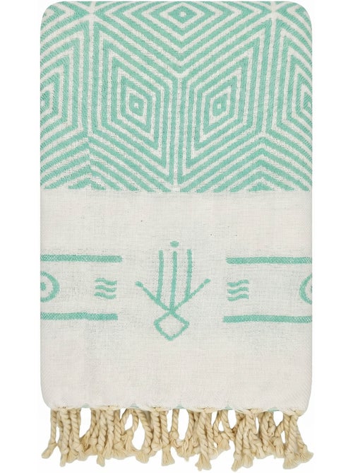 Reva | Fouta de plage réversible en coton recyclé 1x2 m Tenerife - Kiabi Reva | Fouta de plage réversible en coton recyclé 1x2 m Tenerife - Kiabi