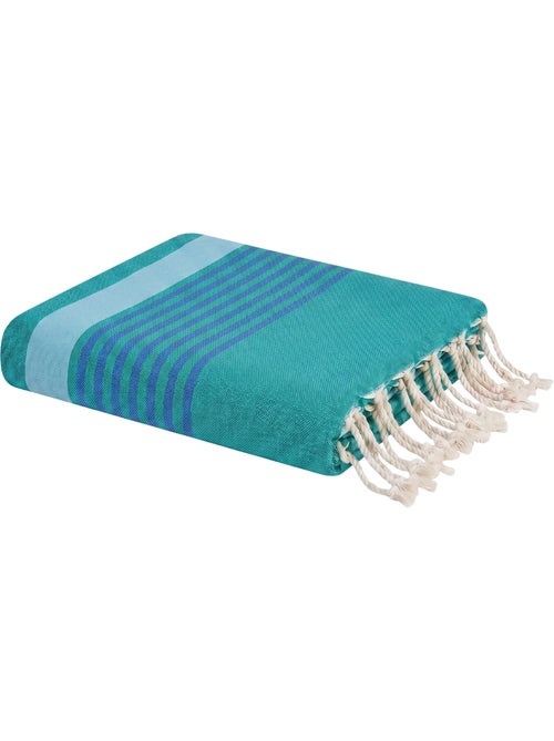 Reva | Fouta serviette plage anti sable coton recyclé 1x2 m Moorea - Kiabi