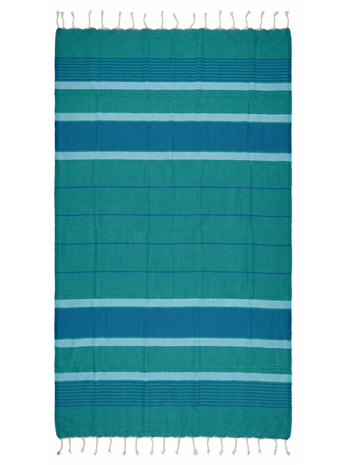 Reva | Fouta serviette plage anti sable coton recyclé 1x2 m Moorea - Kiabi