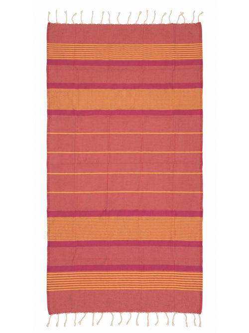 Reva | Fouta serviette plage anti sable coton recyclé 1x2 m Moorea - Kiabi