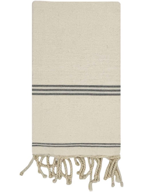 Reva | Fouta serviette plage anti sable coton recyclé 1x2 m Mykonos - Kiabi Reva | Fouta serviette plage anti sable coton recyclé 1x2 m Mykonos - Kiabi