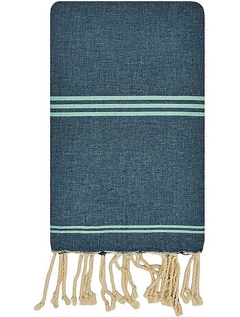 Reva | fouta serviette plage anti sable coton recyclé 1x2 m mykonos