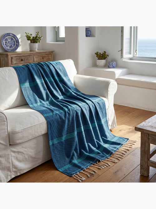 Reva | fouta serviette plage anti sable coton recyclé 1x2 m mykonos - Kiabi Reva | fouta serviette plage anti sable coton recyclé 1x2 m mykonos - Kiabi