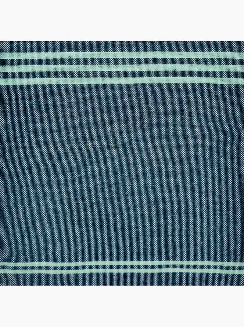 Reva | fouta serviette plage anti sable coton recyclé 1x2 m mykonos Bleu foncé - Kiabi