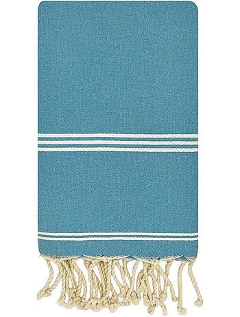 Reva | Fouta serviette plage anti sable coton recyclé 1x2 m Mykonos