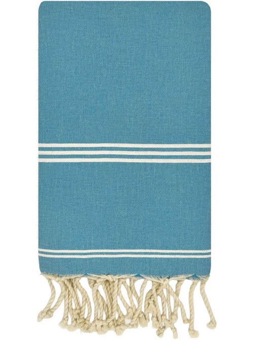 Reva | Fouta serviette plage anti sable coton recyclé 1x2 m Mykonos - Kiabi Reva | Fouta serviette plage anti sable coton recyclé 1x2 m Mykonos - Kiabi