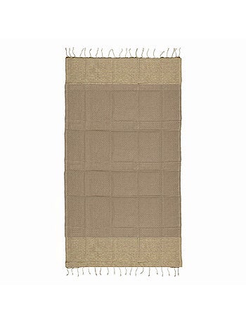 Reva | Fouta serviette plage nid d'abeille coton recyclé 1x2 m Seychelles