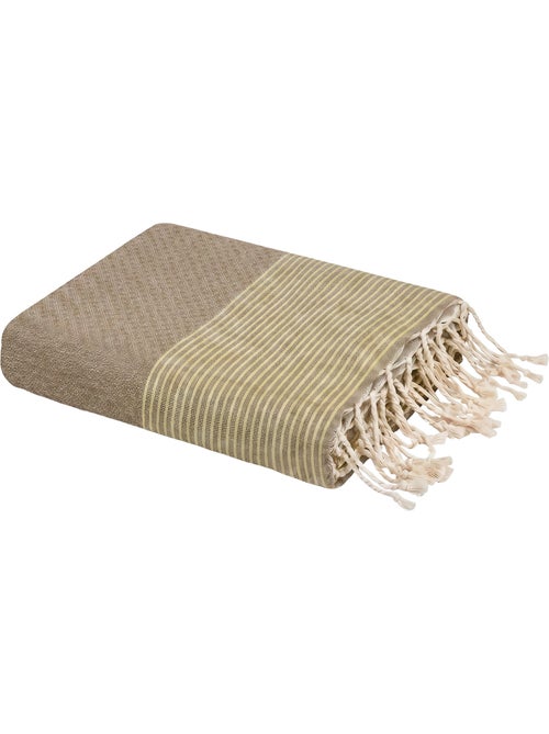 Reva | Fouta serviette plage nid d'abeille coton recyclé 1x2 m Seychelles - Kiabi