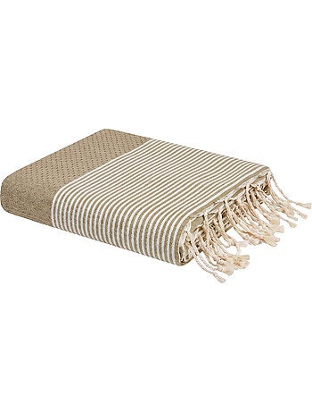Reva | Fouta serviette plage nid d'abeille coton recyclé 1x2 m Seychelles
