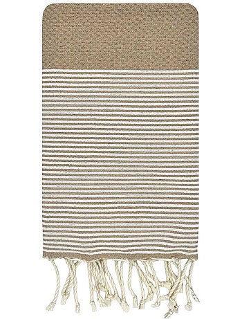 Reva | Fouta serviette plage nid d'abeille coton recyclé 1x2 m Seychelles