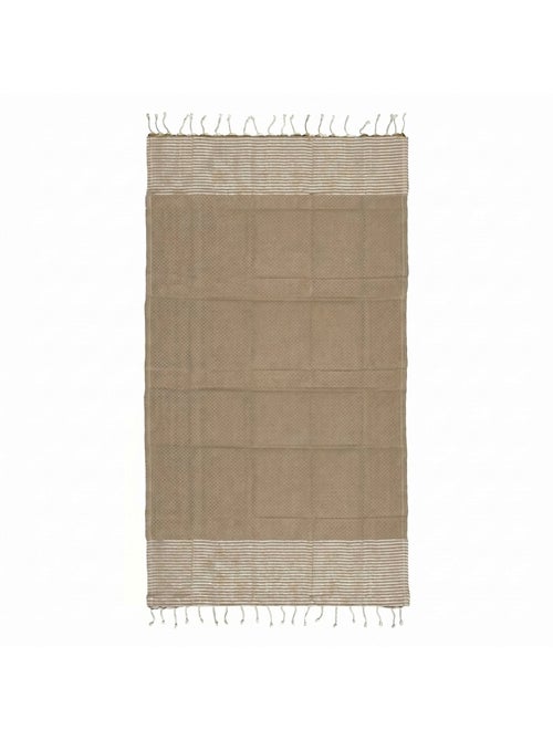 Reva | Fouta serviette plage nid d'abeille coton recyclé 1x2 m Seychelles - Kiabi
