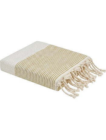 Reva | Fouta serviette plage nid d'abeille coton recyclé 1x2 m Seychelles