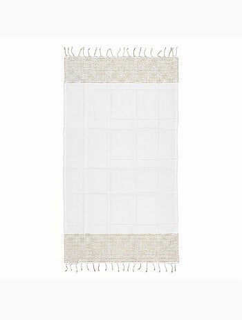 Reva | Fouta serviette plage nid d'abeille coton recyclé 1x2 m Seychelles