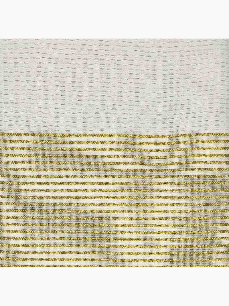 Reva | Fouta serviette plage nid d'abeille coton recyclé 1x2 m Seychelles Blanc - Kiabi