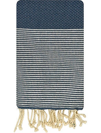 Reva | Fouta serviette plage nid d'abeille coton recyclé 1x2 m Seychelles