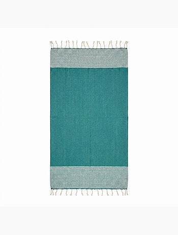 Reva | Fouta serviette plage nid d'abeille coton recyclé 1x2 m Seychelles