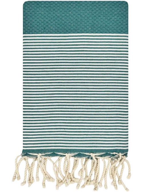 Reva | Fouta serviette plage nid d'abeille coton recyclé 1x2 m Seychelles - Kiabi Reva | Fouta serviette plage nid d'abeille coton recyclé 1x2 m Seychelles - Kiabi
