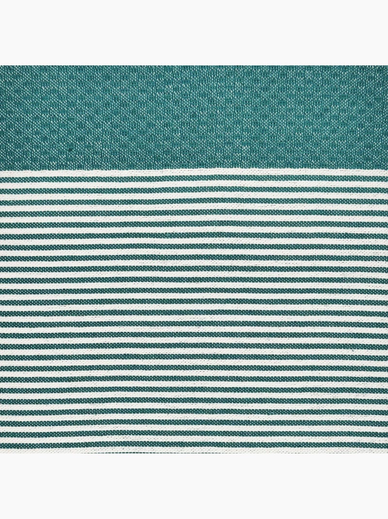 Reva | Fouta serviette plage nid d'abeille coton recyclé 1x2 m Seychelles Bleu turquoise - Kiabi