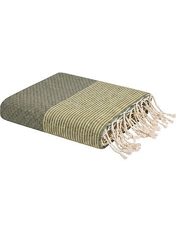 Reva | Fouta serviette plage nid d'abeille coton recyclé 1x2 m Seychelles