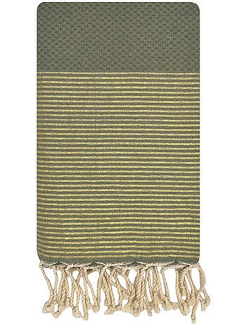 Reva | Fouta serviette plage nid d'abeille coton recyclé 1x2 m Seychelles