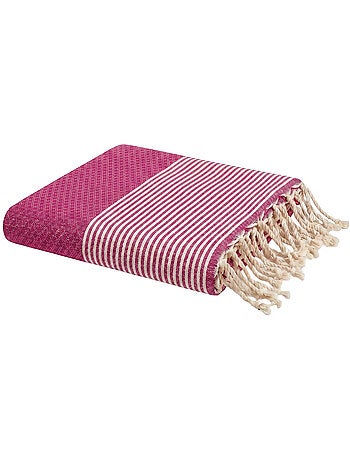 Reva | Fouta serviette plage nid d'abeille coton recyclé 1x2 m Seychelles