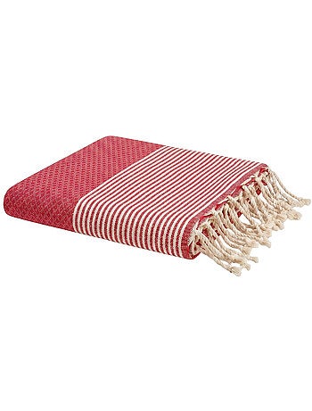 Reva | Fouta serviette plage nid d'abeille coton recyclé 1x2 m Seychelles