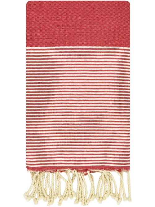 Reva | Fouta serviette plage nid d'abeille coton recyclé 1x2 m Seychelles - Kiabi Reva | Fouta serviette plage nid d'abeille coton recyclé 1x2 m Seychelles - Kiabi