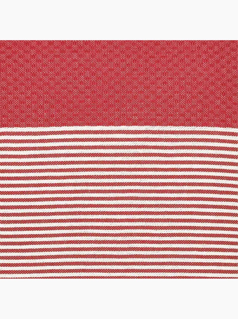 Reva | fouta serviette plage nid d'abeille coton recyclé 1x2 m seychelles Rouge - Kiabi