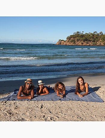 Reva | Fouta serviette plage XXL coton recyclé 2x3 m Bali