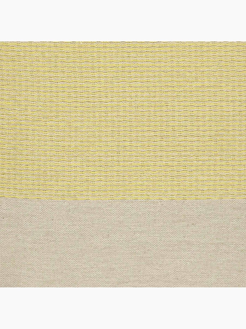 Reva | Fouta tunisienne tissage nid d'abeille coton recyclé 1x2 m Ibiza Jaune clair - Kiabi
