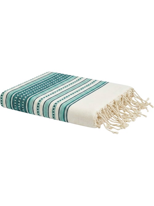 Reva | Fouta tunisienne traditionnelle en coton recyclé 1x2 m Bora Bora - Kiabi