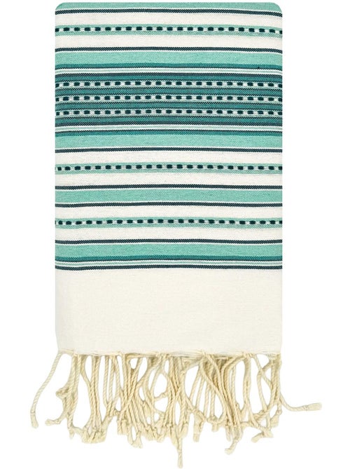 Reva | Fouta tunisienne traditionnelle en coton recyclé 1x2 m Bora Bora - Kiabi