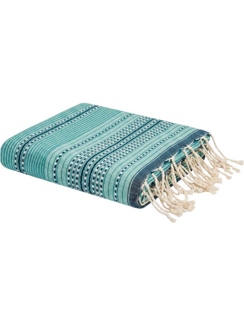Reva | Fouta tunisienne traditionnelle en coton recyclé 1x2 m Bora Bora - Kiabi Reva | Fouta tunisienne traditionnelle en coton recyclé 1x2 m Bora Bora - Kiabi