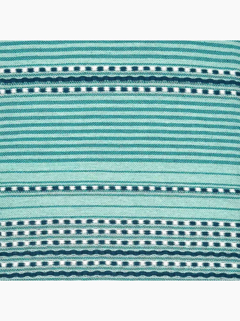 Reva | Fouta tunisienne traditionnelle en coton recyclé 1x2 m Bora Bora Vert clair - Kiabi