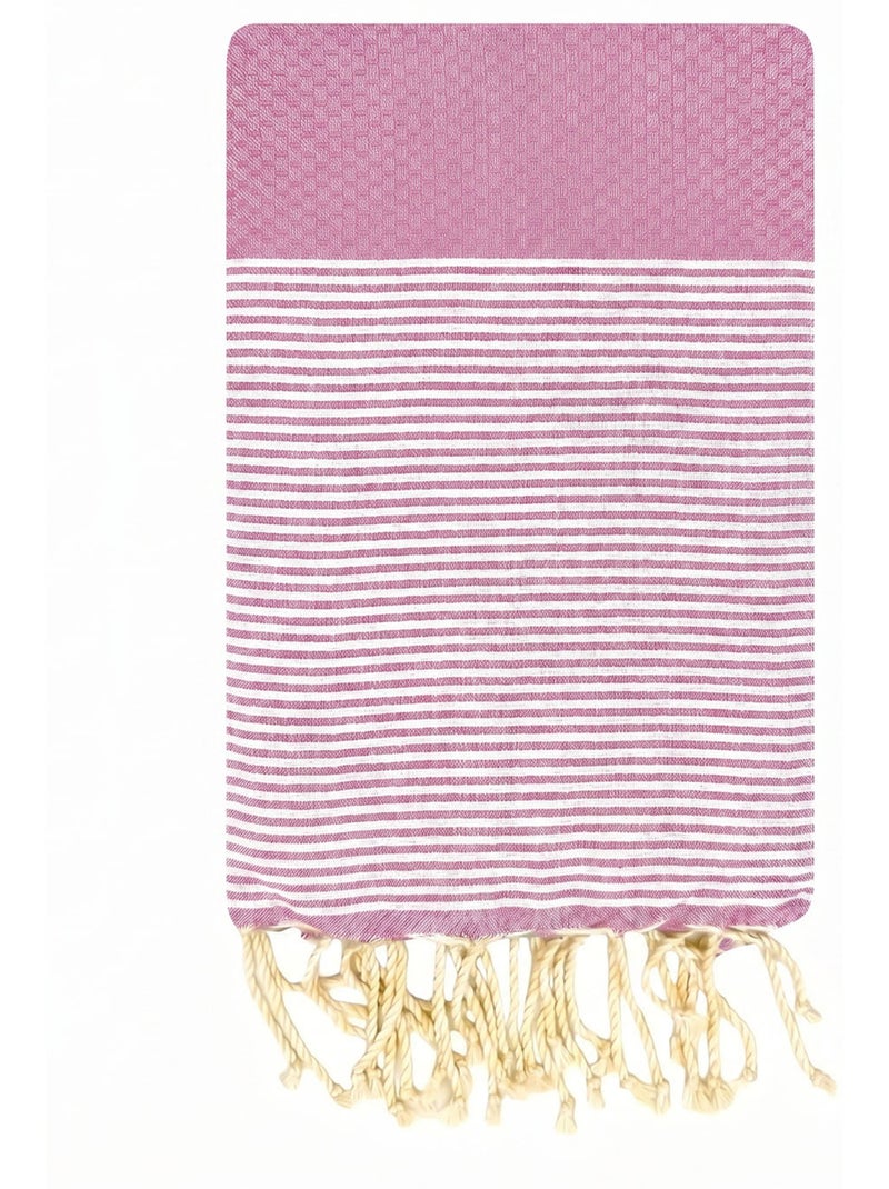 Reva | Mini fouta enfant en coton recyclé 70x140 cm Félicité Rose clair - Kiabi