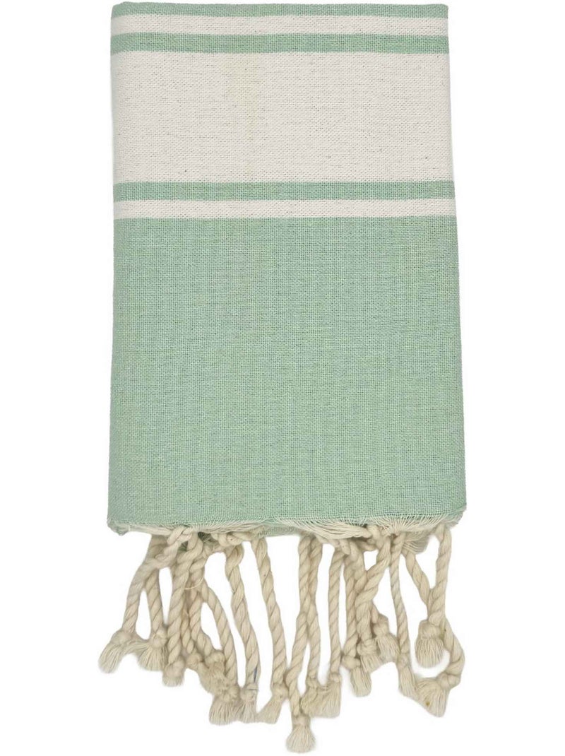 Reva | Mini fouta enfant serviette plage coton recyclé 70 x 140 cm Koh Lipe Vert - Kiabi