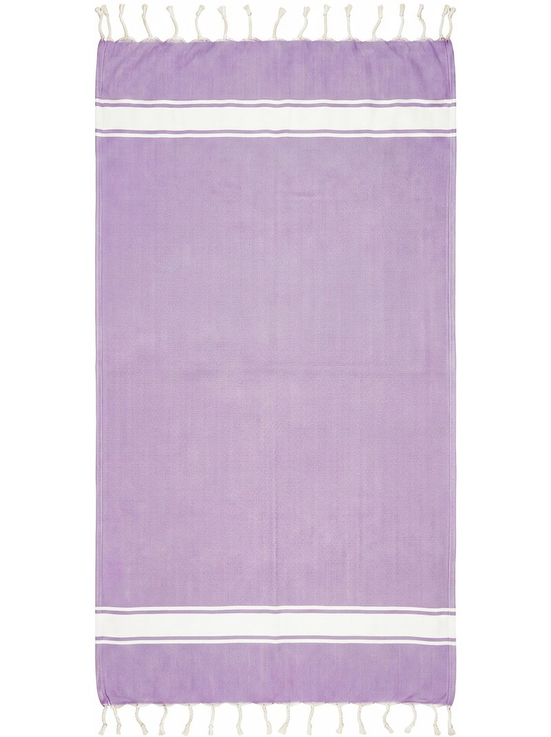 Reva | mini fouta enfant serviette plage coton recyclé 70 x 140 cm koh lipe Violet - Kiabi