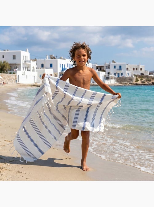 Reva | Mini fouta pour enfant en coton recyclé 70 x 140 cm Paros - Kiabi Reva | Mini fouta pour enfant en coton recyclé 70 x 140 cm Paros - Kiabi