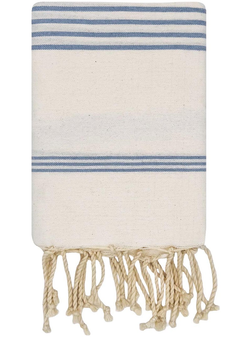 Reva | Mini fouta pour enfant en coton recyclé 70 x 140 cm Paros Bleu ciel - Kiabi