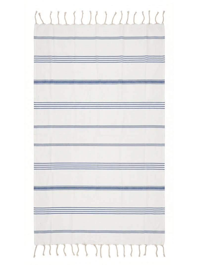 Reva | Mini fouta pour enfant en coton recyclé 70 x 140 cm Paros Bleu ciel - Kiabi