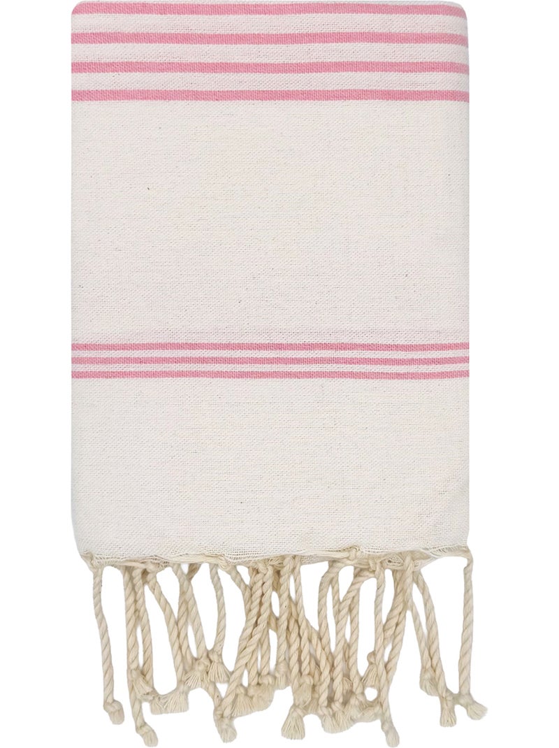 Reva | Mini fouta pour enfant en coton recyclé 70 x 140 cm Paros Rose - Kiabi