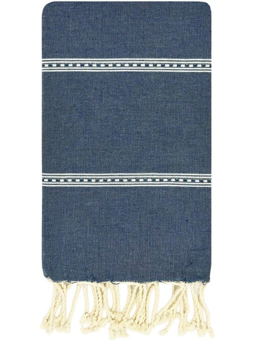 Reva | traditionnelle fouta en coton recyclé anti-sable 1mx2m djerba - Kiabi