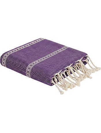 Reva | Traditionnelle fouta en coton recyclé anti-sable 1mx2m Djerba