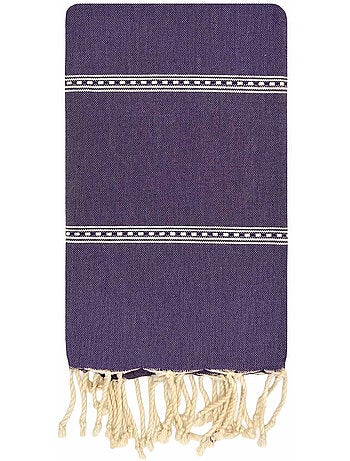 Reva | Traditionnelle fouta en coton recyclé anti-sable 1mx2m Djerba