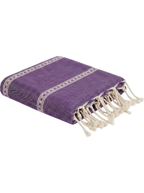 Reva | Traditionnelle fouta en coton recyclé anti-sable 1mx2m Djerba - Kiabi Reva | Traditionnelle fouta en coton recyclé anti-sable 1mx2m Djerba - Kiabi