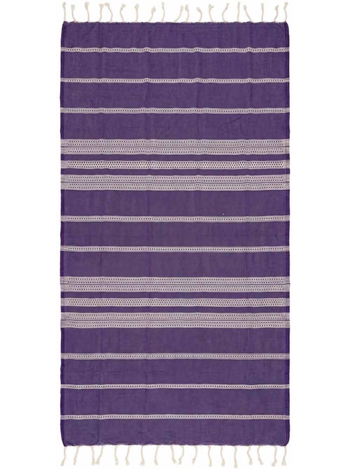 Reva | Traditionnelle fouta en coton recyclé anti-sable 1mx2m Djerba - Kiabi Reva | Traditionnelle fouta en coton recyclé anti-sable 1mx2m Djerba - Kiabi