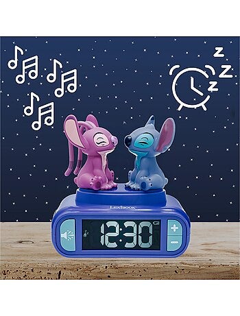 Réveil - veilleuse stitch & angel avec effets sonores