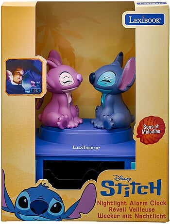 Réveil - veilleuse stitch & angel avec effets sonores