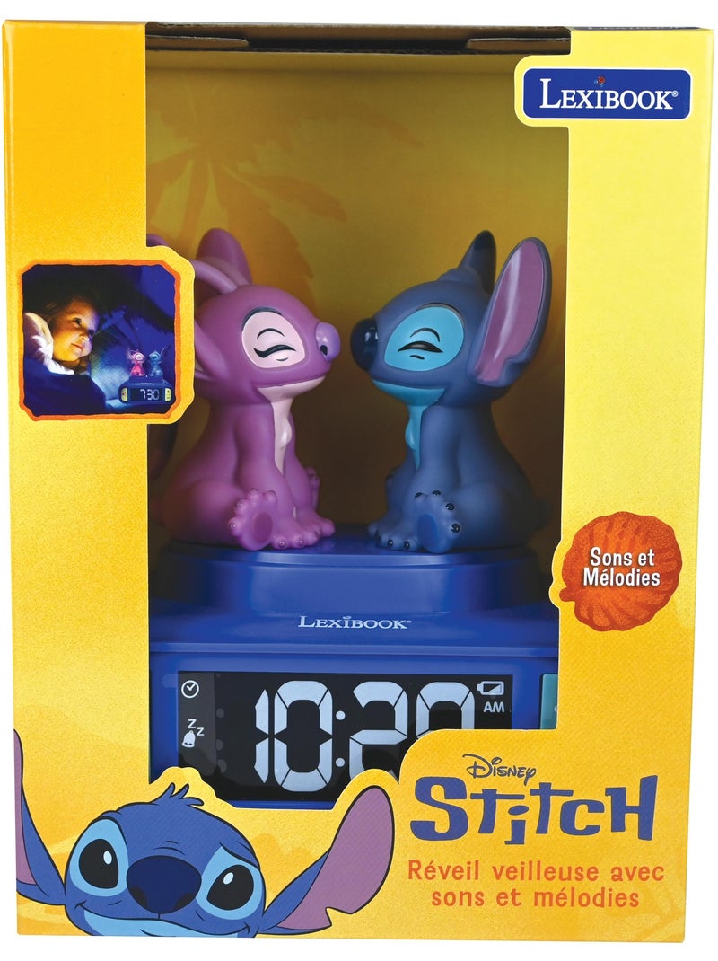 Réveil - Veilleuse Stitch & Angel avec effets sonores Bleu - Kiabi
