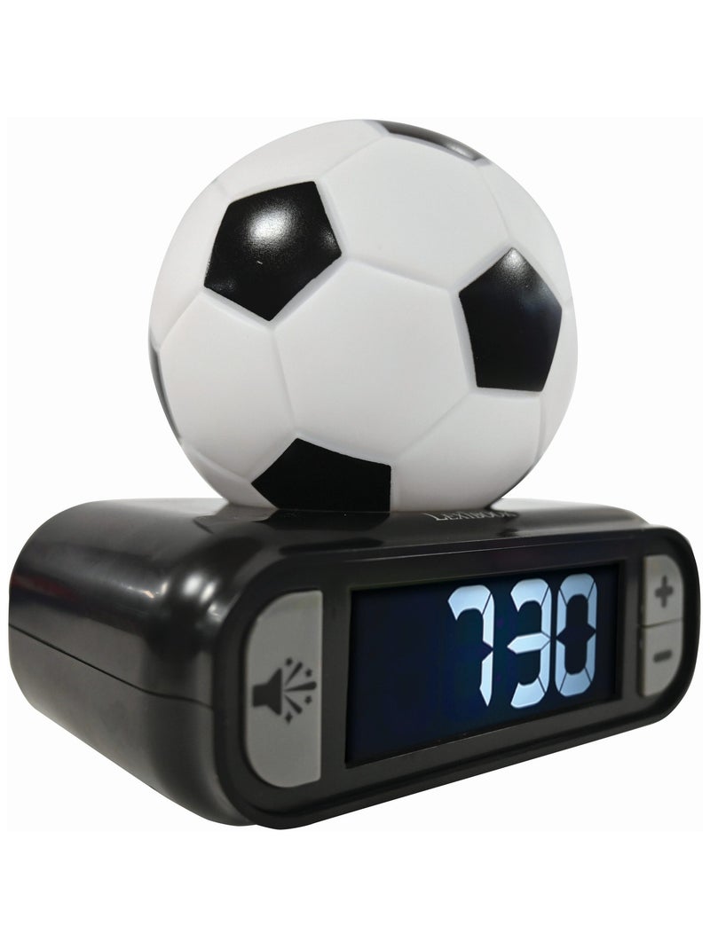 Réveil avec veilleuse Ballon de football en 3D Blanc - Kiabi